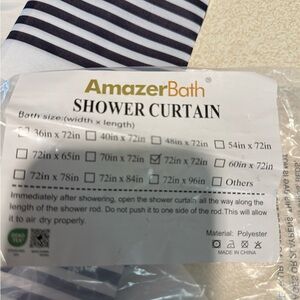 Black and White Striped Shower Curtain